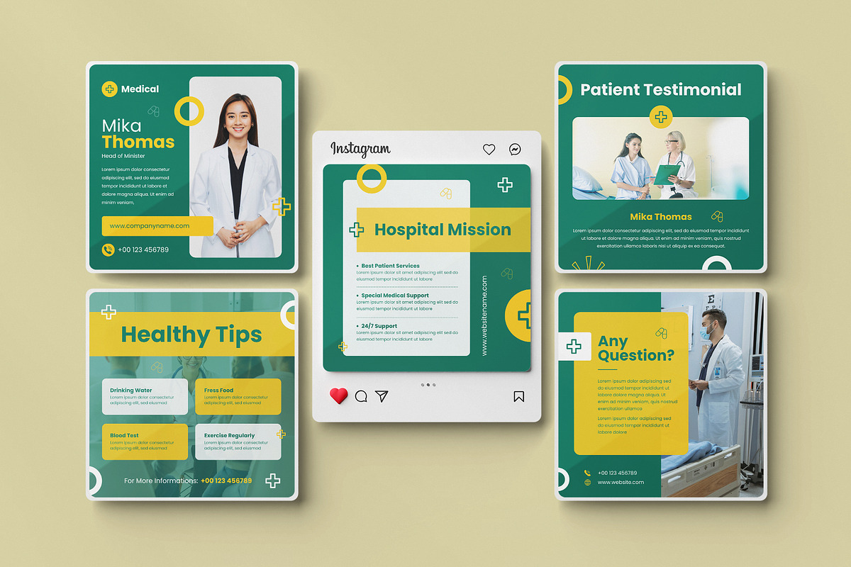 Medical Social Media Post - Canva, a Social Media Template by Pixelpick (Photo 5 of 5)