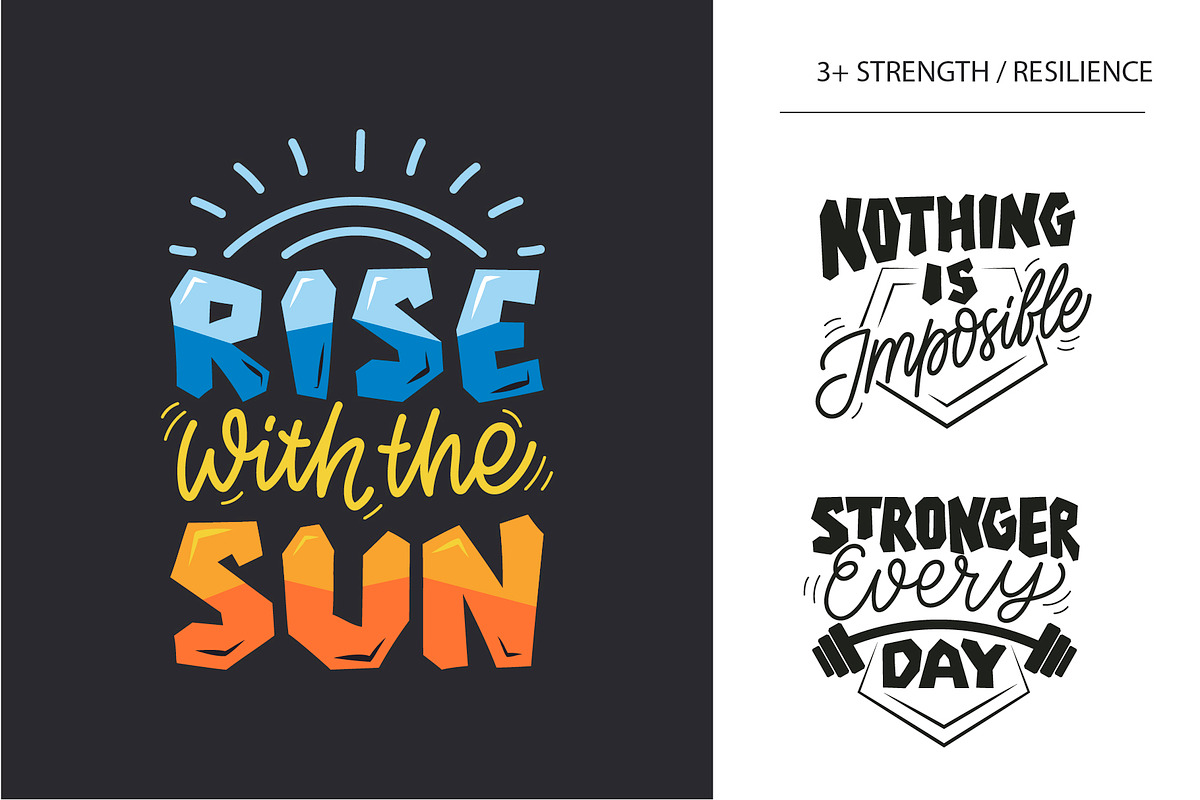Handwritten Motivational Quote Set, an Object Graphic by Lettering_Logo (Photo 8 of 16)