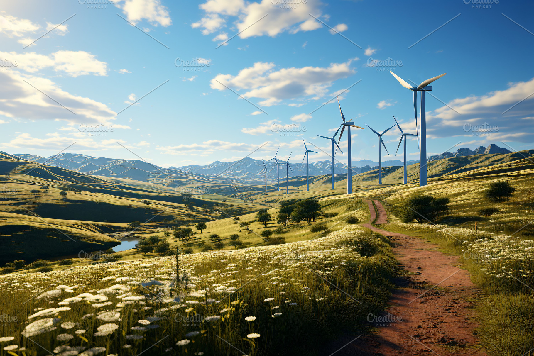 Windmill Green Energy Sustainable, a Technology Photo by shahsoft