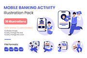 Mobile Banking Activity Illustration, a Finance Illustration by Moonstd (Thumbnail 1 of 2)