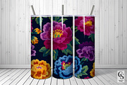 Colorful Mexican Flowers Embroidery, a Pattern Graphic by Creative Store (Thumbnail 5 of 5)