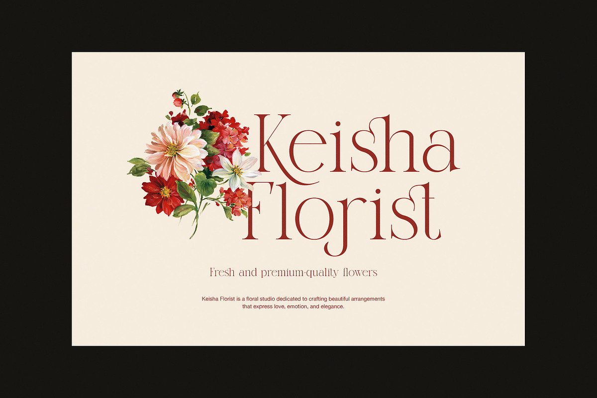 Roslia Elegant Ligature Serif Font, a Serif Font by Graphicxell (Photo 4 of 8)