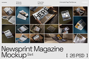 Newsprint Magazine Mockup Set, a Books & Magazine Mockup by Mocku (Thumbnail 21 of 21)