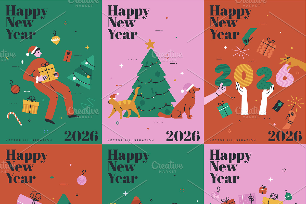 Digital Christmas. 24 Scenes., a Seasonal Illustration by Andrew Kras Design (Photo 2 of 8)