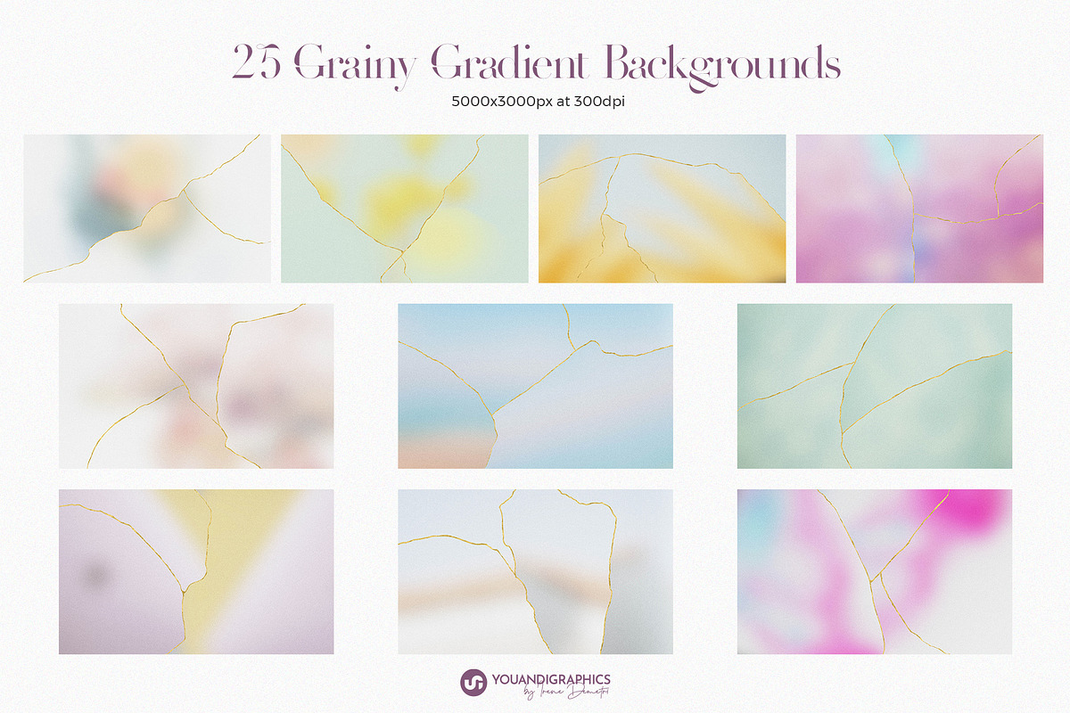 Kintsugi Gradient Backgrounds, a Texture Graphic by Youandigraphics (Photo 9 of 17)