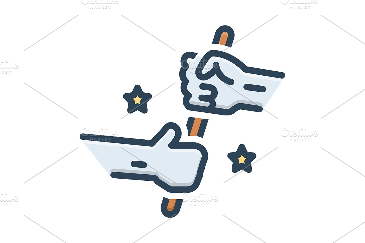 Relay baton color icon, a Duotone Icon by Creative priyanka