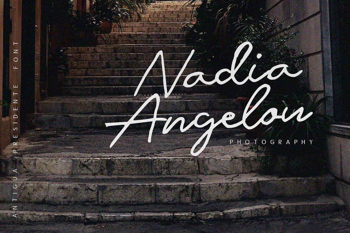 Antigua Presidente - Script Font preview 3