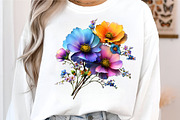 Watercolor Cosmos Flowers clipart, an Illustration by GatewayDesign (Thumbnail 4 of 5)