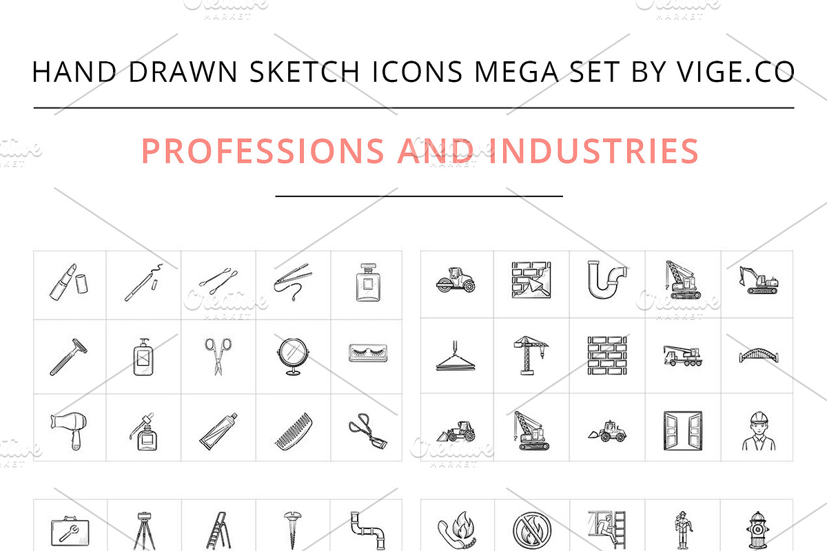 Hand drawn sketch vector icons, an Icon by Visual Generation (Photo 14 of 16)