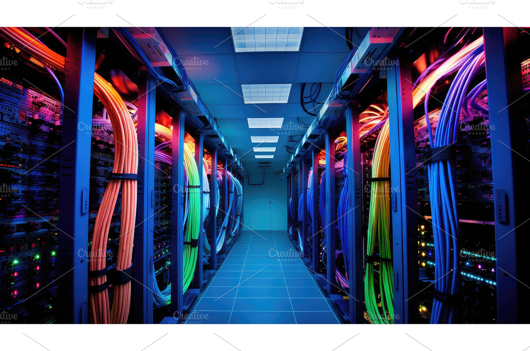 cat structured cabling network ai, a Technology Photo by pikepicture
