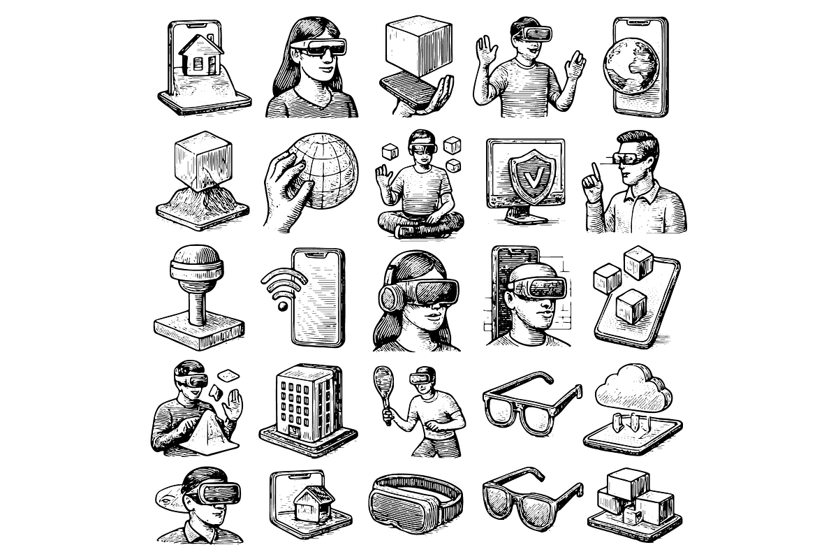 Virtual Reality Metaverse Clipart, an Object Graphic by RT Studio
