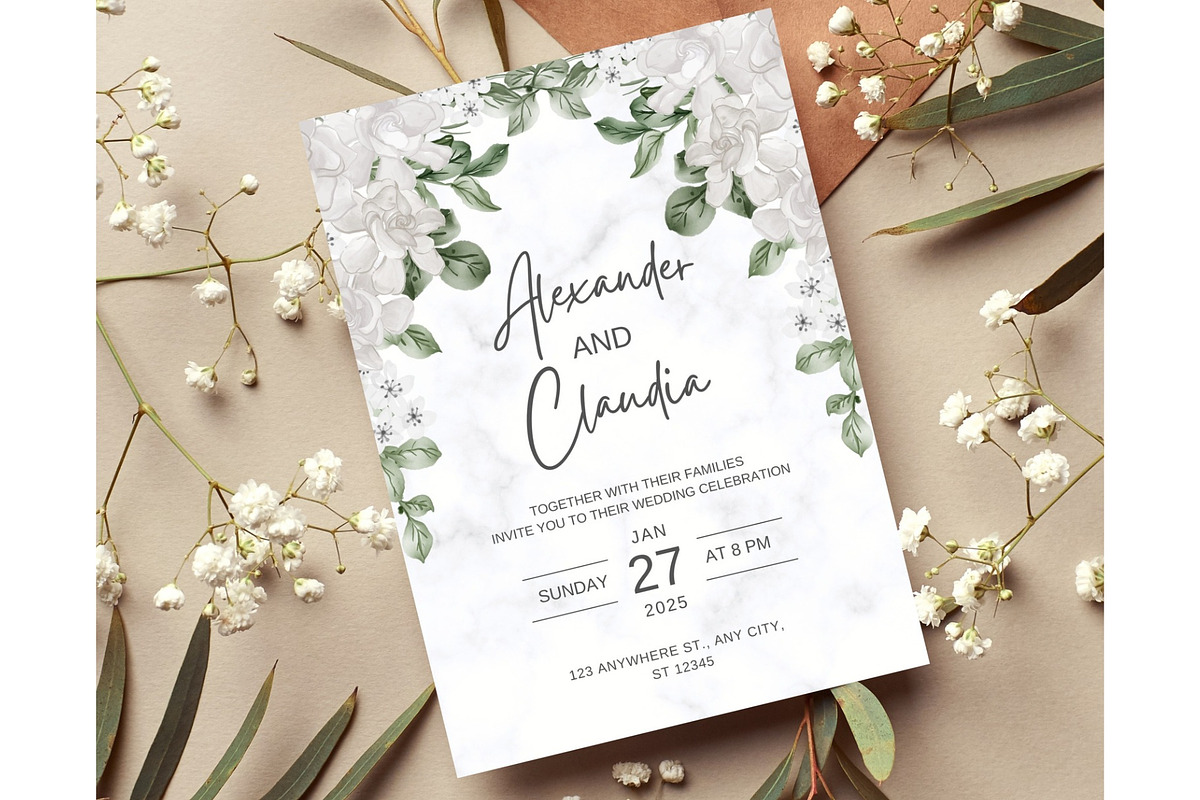 Invitation 5x7 Card Mockup Bundle, an Invitation Template by DaisyStudio (Photo 11 of 13)