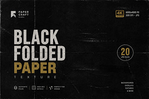 Black Folded Paper Textures