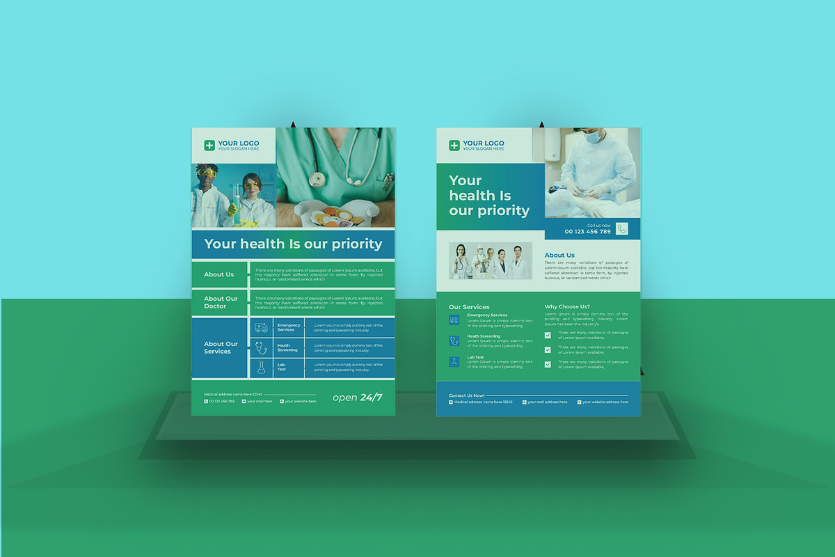 05 Medical Flyer Template, a Print Template by Lakhan1998 (Photo 3 of 8)