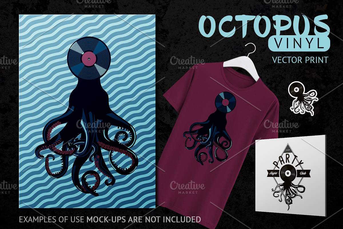 Octopus Vinyl, an Animal Illustration by ne2pi (Photo 1 of 3)
