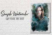Simple Watercolor Photoshop FX, an Action Add-On by Gromov Design (Thumbnail 1 of 4)
