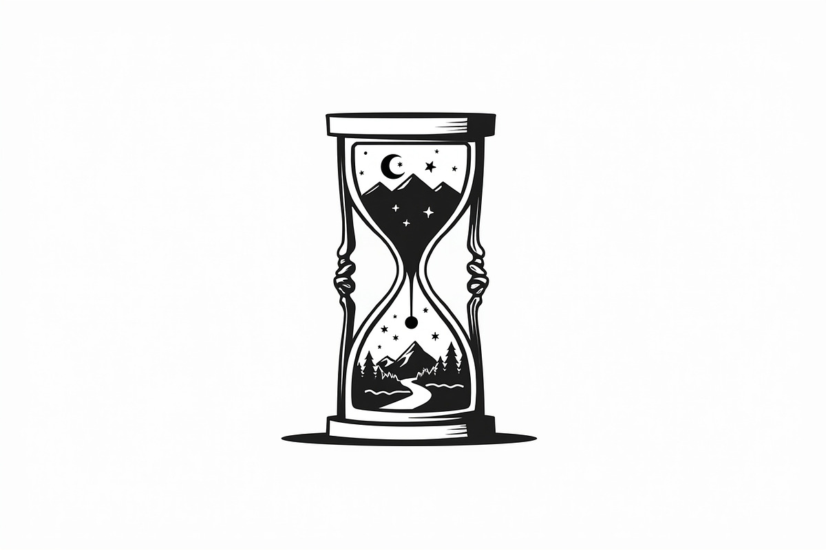 Hourglass Nature Scene Bundle, an Illustration by hafijul (Photo 4 of 7)