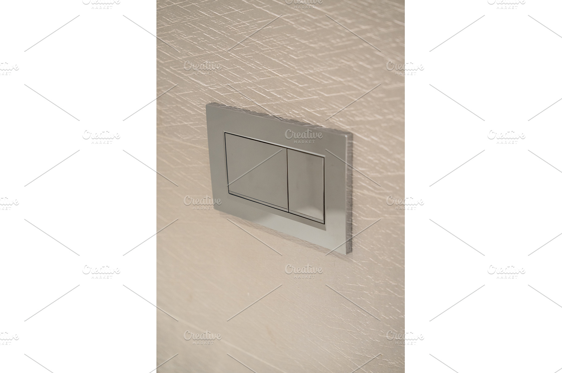 Chrome dual flush plate with two, an Architecture Photo by volodymyrshtun13795