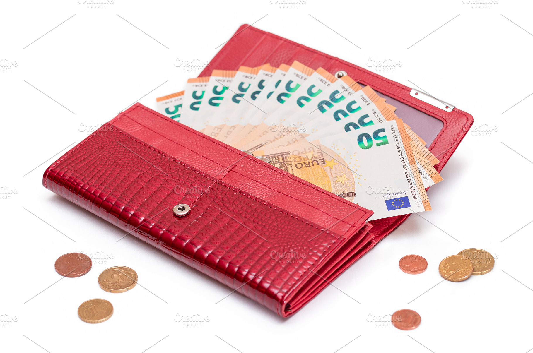 Opened Red Women Purse with 50 Euro, a Business Photo by InfinitumProdux