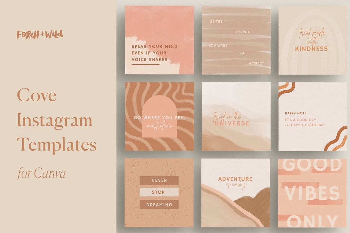 Social Media Templates For CANVA, a Social Media Template by Forth and Wild (Photo 2 of 31)