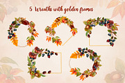Fall Vibes watercolor floral clipart, an Illustration by Nadya Saen Art (Thumbnail 8 of 15)