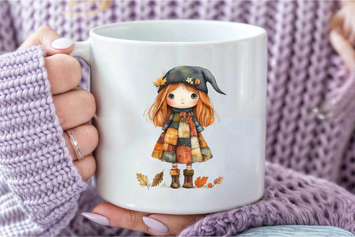 Bewitching Autumn Doll Clipart, an Illustration by DreamCafeArt (Photo 6 of 7)