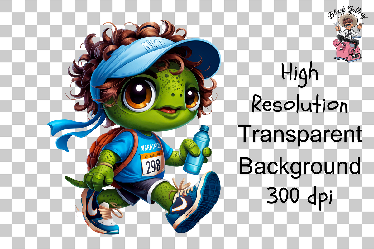 Sea Turtle Sport Runner PNG Bundle, a Graphic by Clipart Bloom (Photo 13 of 16)
