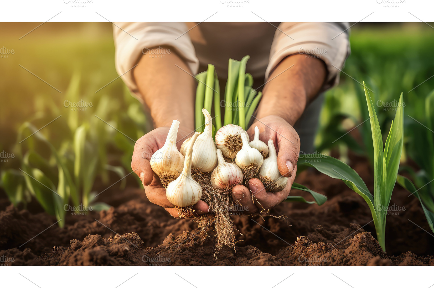 vibrant view garlic fresh ai, a Food & Drink Photo by pikepicture