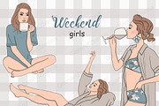 Weekend Girls, a Person Illustration by GlamArtZhanna (Thumbnail 1 of 4)