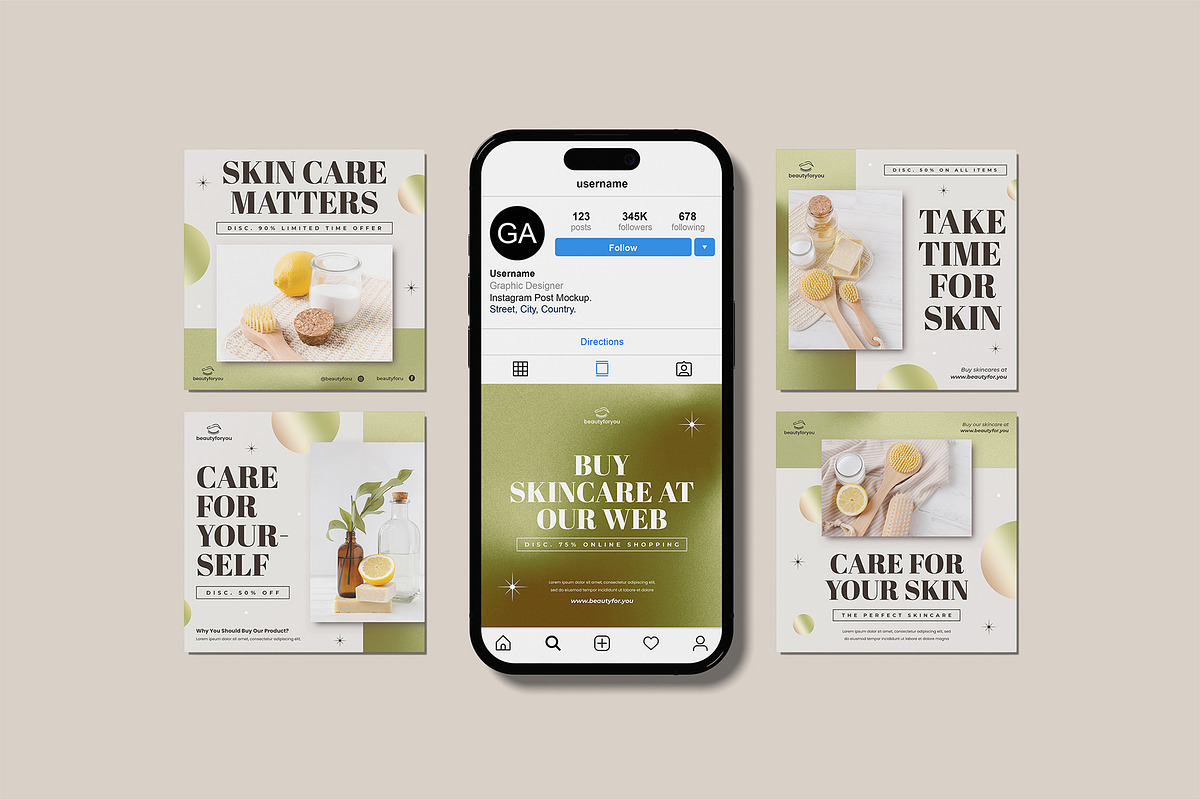 Instagram Post Mockup Bundles, an iPhone Mockup by Graphic Aesthetic (Photo 17 of 25)