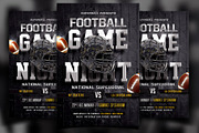 American Football Game Flyer, a Flyer Template by Basez Flyers (Thumbnail 1 of 4)