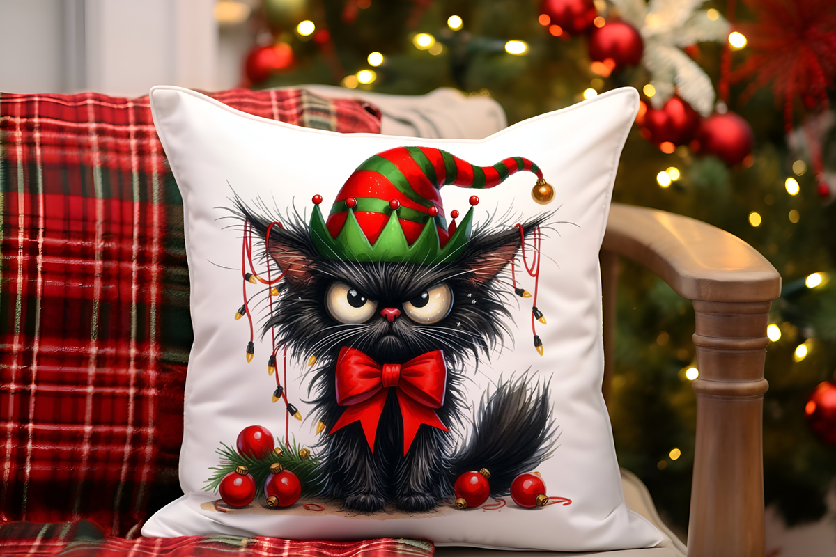 Grumpy black cat clipart, an Animal Illustration by AnetArtStore (Photo 6 of 7)