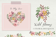 WILD BLOOMS - Watercolor Florals, a Decorative Illustration by Momo Studio (Thumbnail 3 of 13)