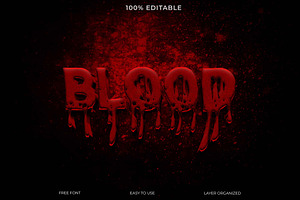 Blood Dripping Text Effect