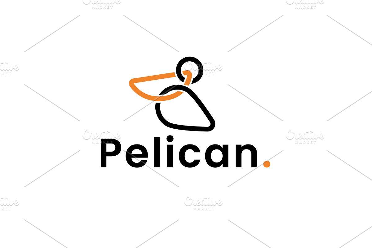 pelican logo illustration, a Branding & Logo Template by Dyn Studio