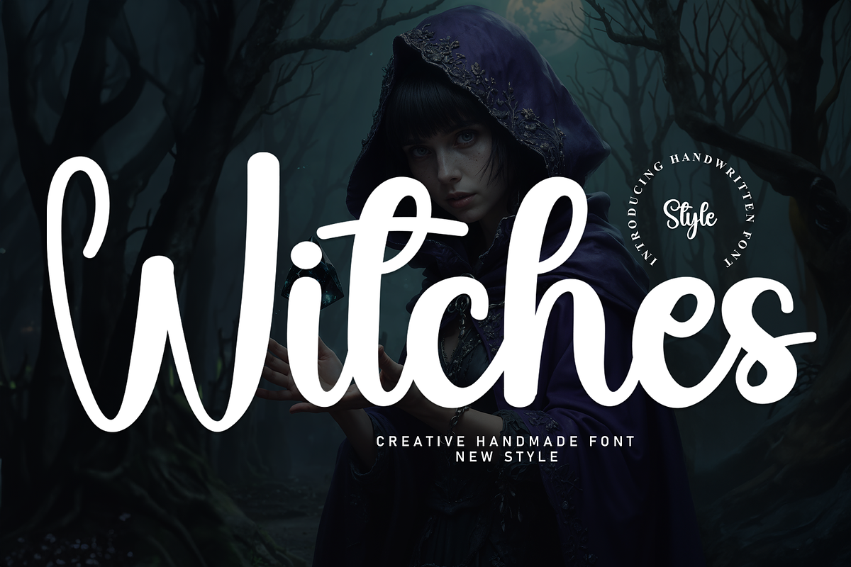 Witches | Script Font, a Handwritten Font by Scratchones (Photo 1 of 8)