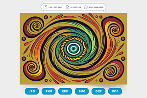 Chaotic swirl and spiral drawing the