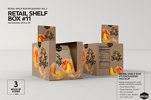 Retail Shelf Box 11 Packaging Mockup