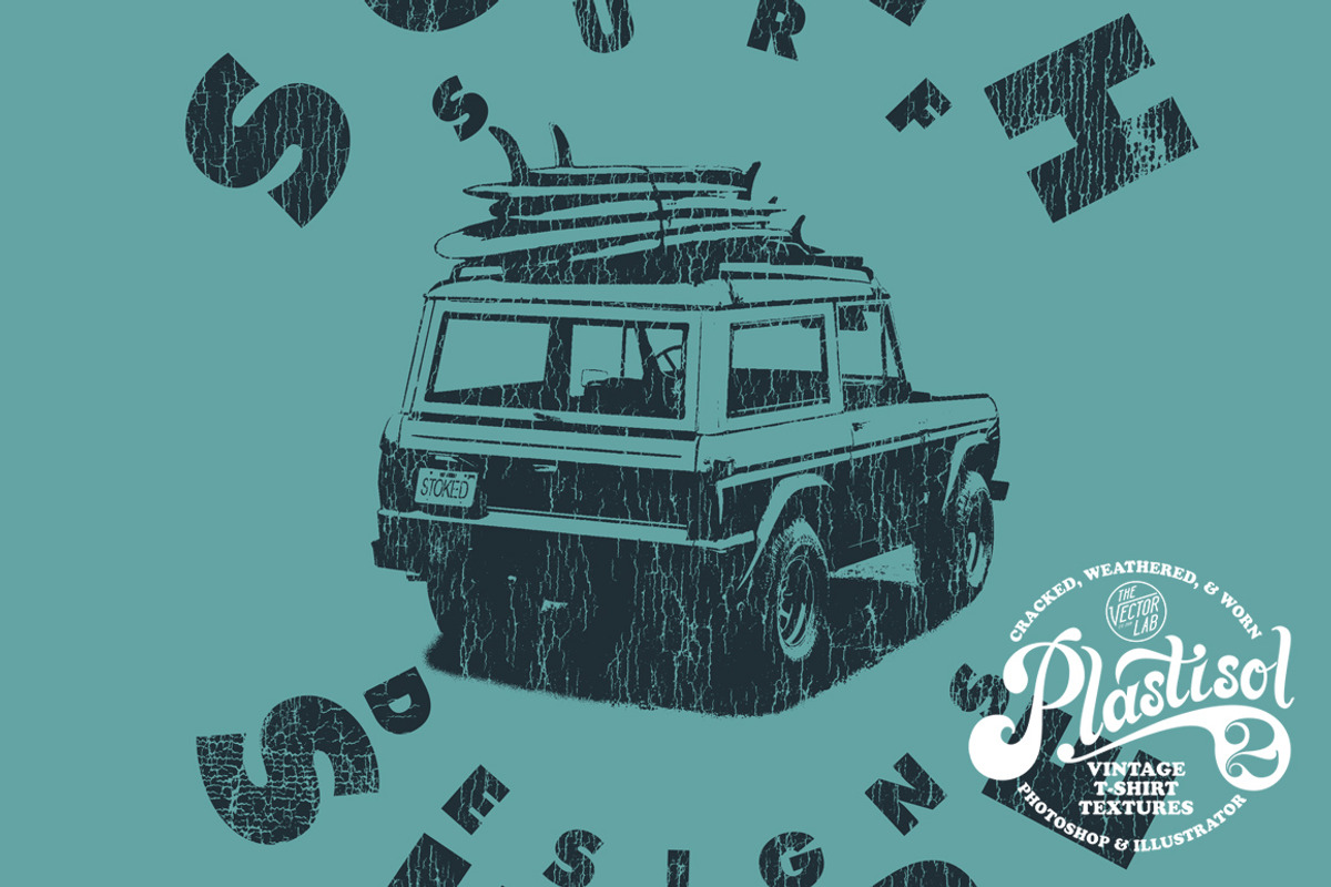 Plastisol 2 Vintage T-Shirt Textures, a Texture Graphic by TheVectorLab (Photo 4 of 6)