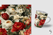 Large Botanical Flowers Pattern, a Pattern Graphic by Creative Store (Thumbnail 2 of 5)