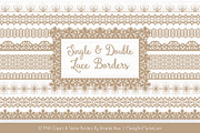 Champagne Lace Clipart Borders, an Illustration by Amanda Ilkov (Thumbnail 1 of 5)