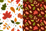Autumn Leaves Fall Clipart Patterns, a Seasonal Illustration by AnnaViolet_store (Thumbnail 4 of 4)