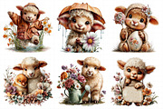 Cute Spring Lamb Clipart, an Illustration by Daily.Designs (Thumbnail 7 of 7)