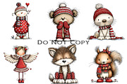 Whimsical Winter Clipart Bundle, an Illustration by Craft Nest (Thumbnail 5 of 9)