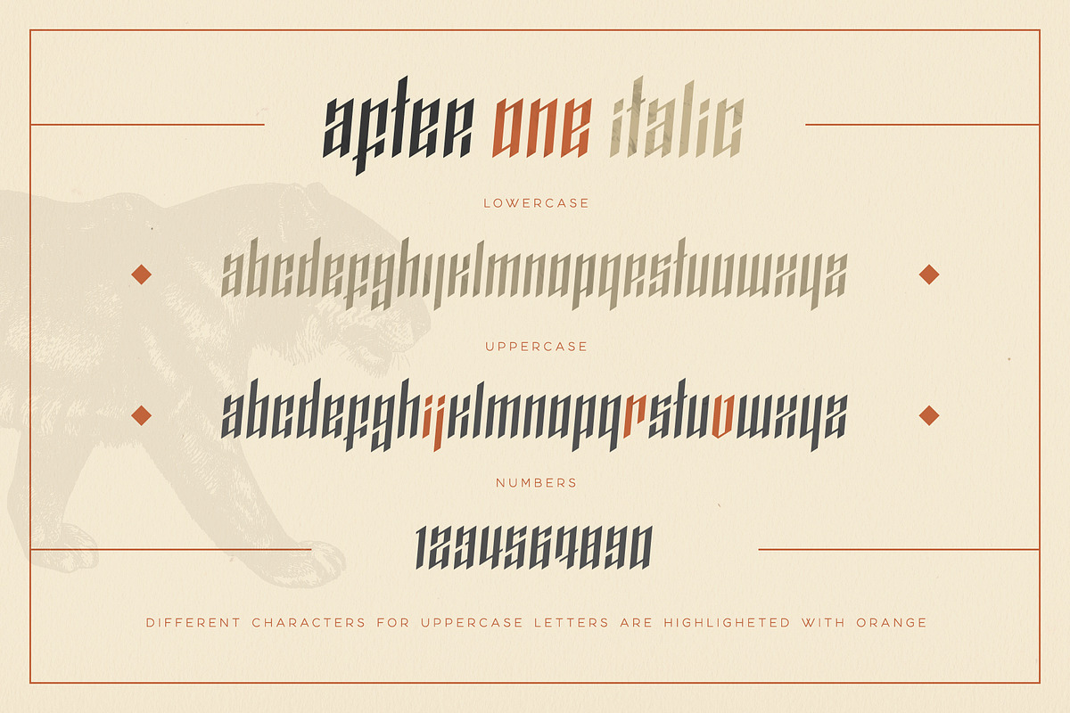 AfterOne - Blackletter Inspired Font preview 6