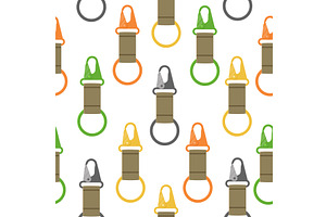 Carabiners seamless pattern, an Object Illustration by YummyBuum