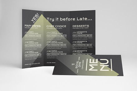 Trifold Menu Template