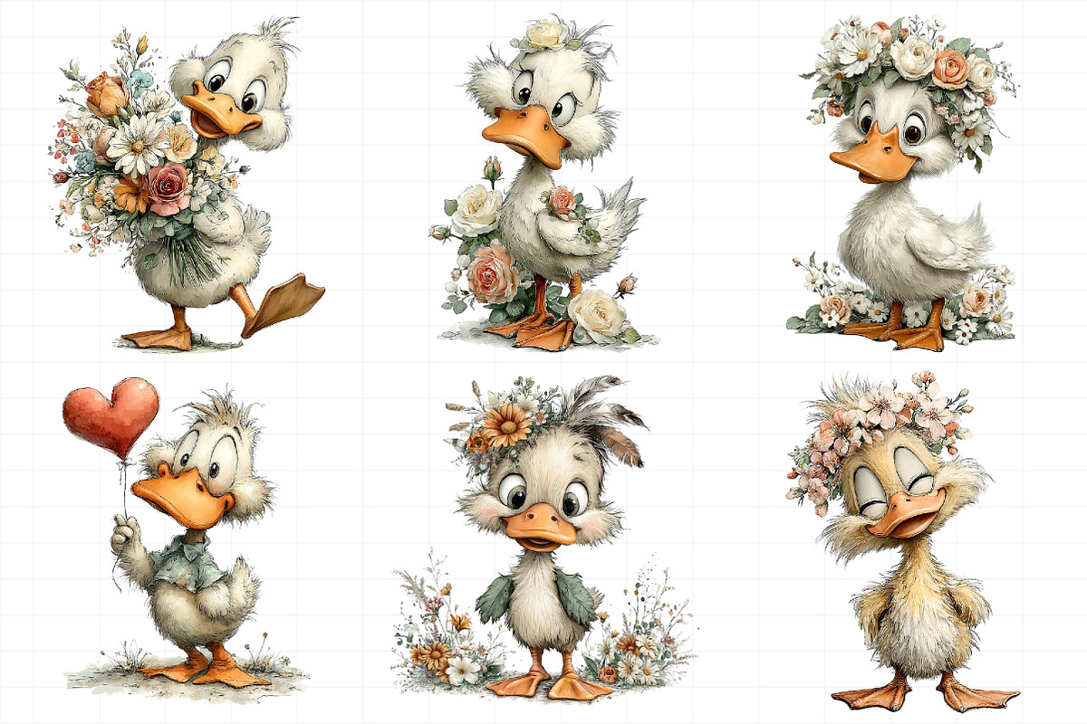 Whimsical Mother's Day Duck Clipart, an Illustration by Daily.Designs (Photo 6 of 7)