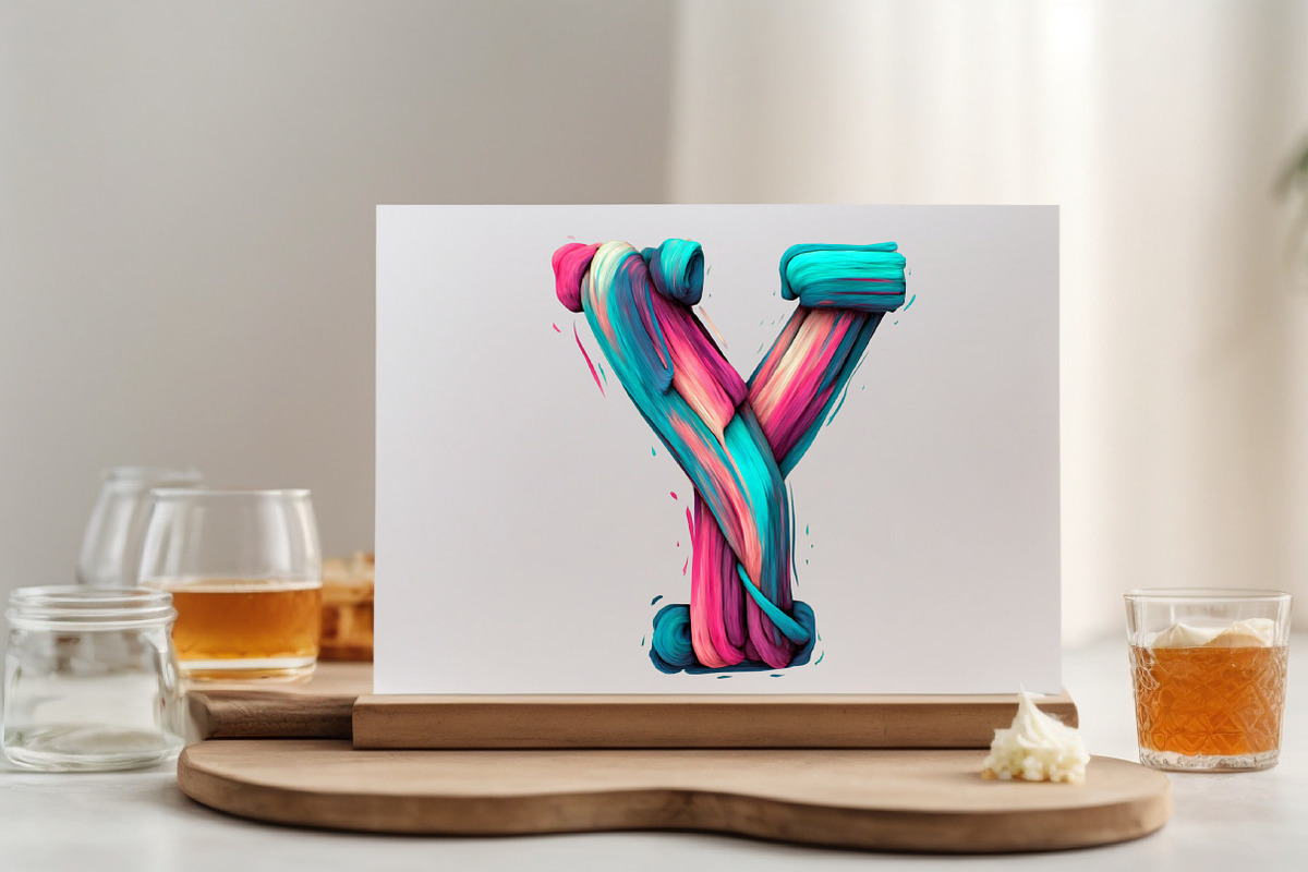Brushstroke Easter Alphabet Clipart, an Illustration by SVGArt (Photo 6 of 9)