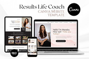 Life Coach Canva Website Template, a Landing Page Template by Kromatic Design Studio (Thumbnail 1 of 8)